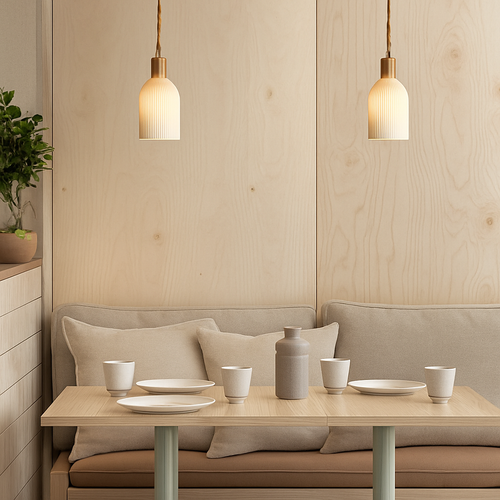Ceramic LED pendant light in multiple designer shapes - vue 4 sur 9
