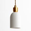 Ceramic LED pendant light in multiple designer shapes