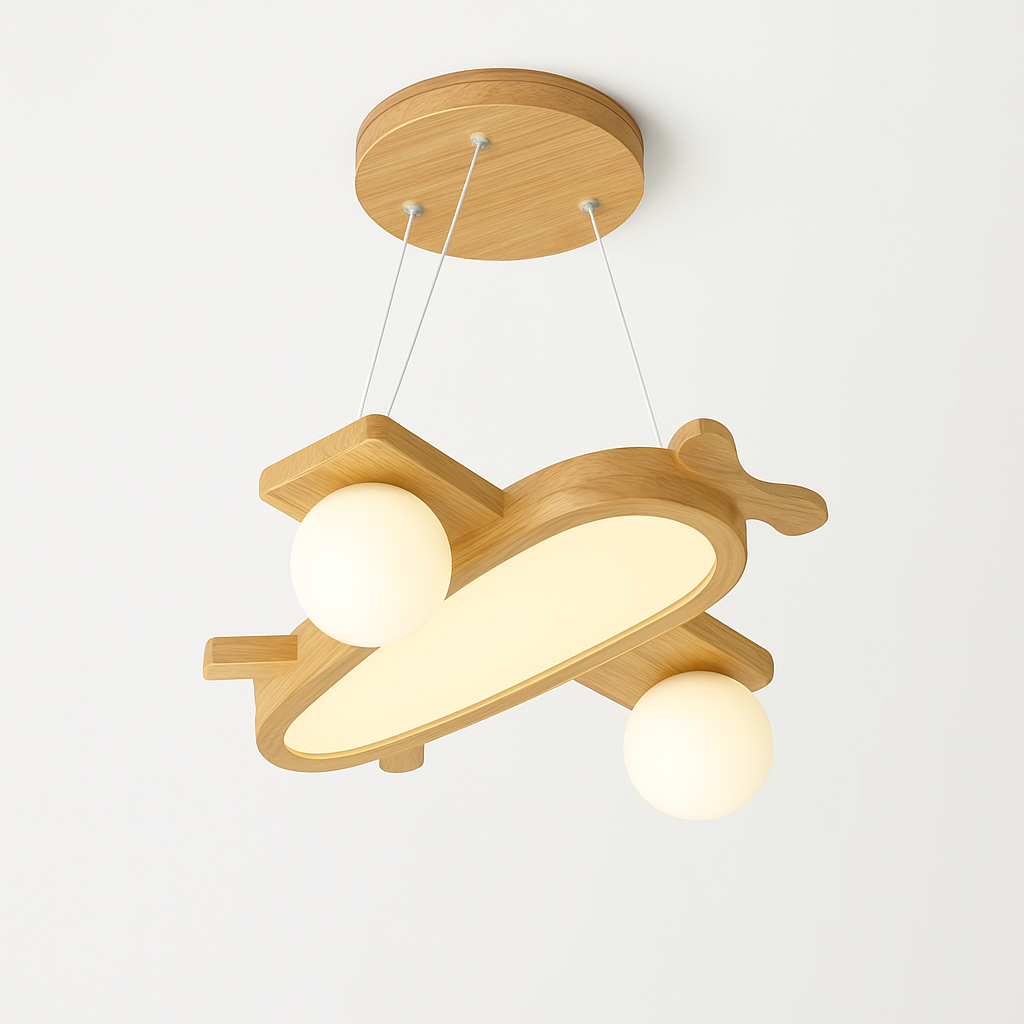 Nordic style decorative LED airplane pendant light