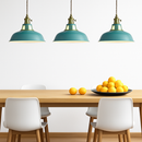 Coloured metal LED pendant light loft