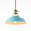 Coloured metal LED pendant light loft