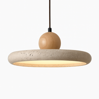 Retro decorative natural stone led pendant light