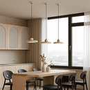 Retro decorative natural stone led pendant light