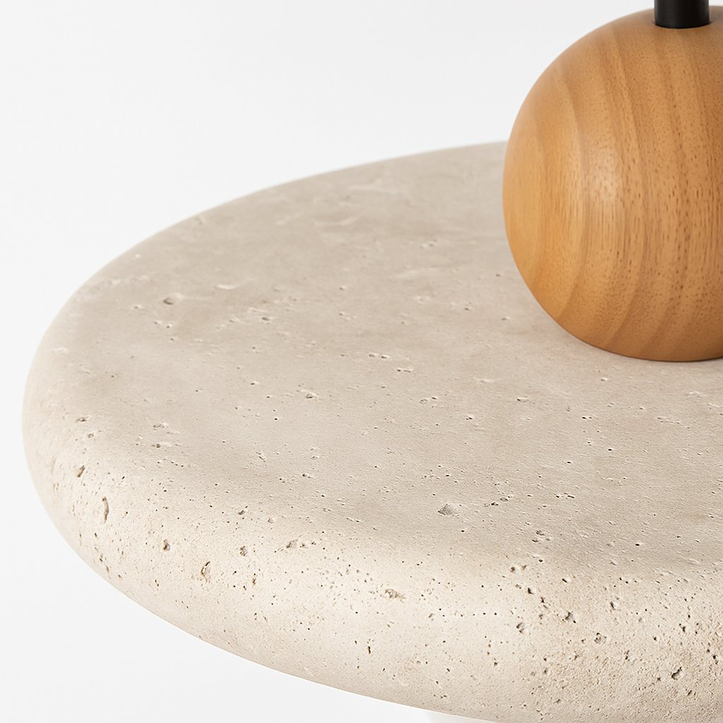 Retro decorative natural stone led pendant light - vue 6 sur 6
