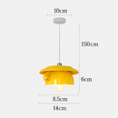 Modern LED pendant light in the shape of a tipped coffee cup