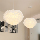 Modern white floral LED pendant light