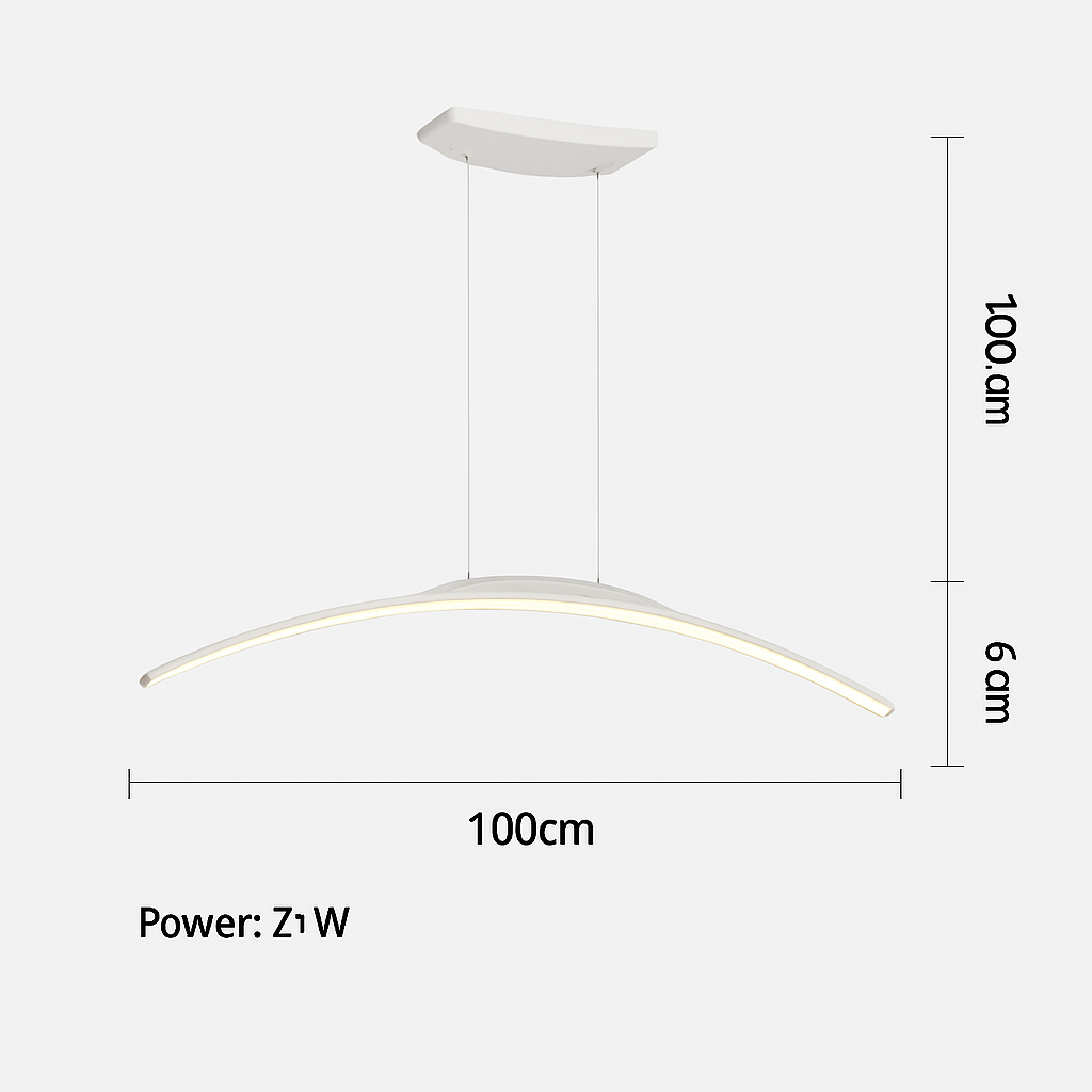 Modern minimalist LED pendant light for reception