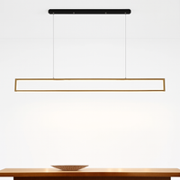 Modern LED rectangular pendant light for indoor lighting