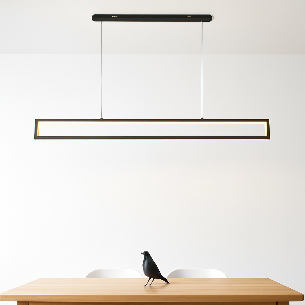 Modern LED rectangular pendant light for indoor lighting