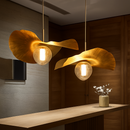 Modern brass lotus leaf LED pendant light for restaurant, coffee table, kitchen island, chandelier, home decor