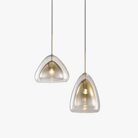 Nordic moon jelly LED pendant light with double glass cover