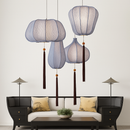 Chinese style fabric LED pendant light