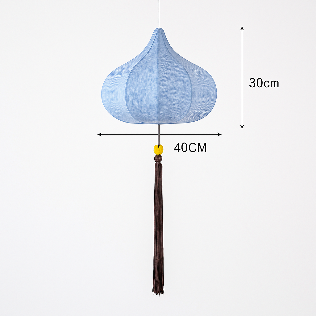 Chinese style fabric LED pendant light
