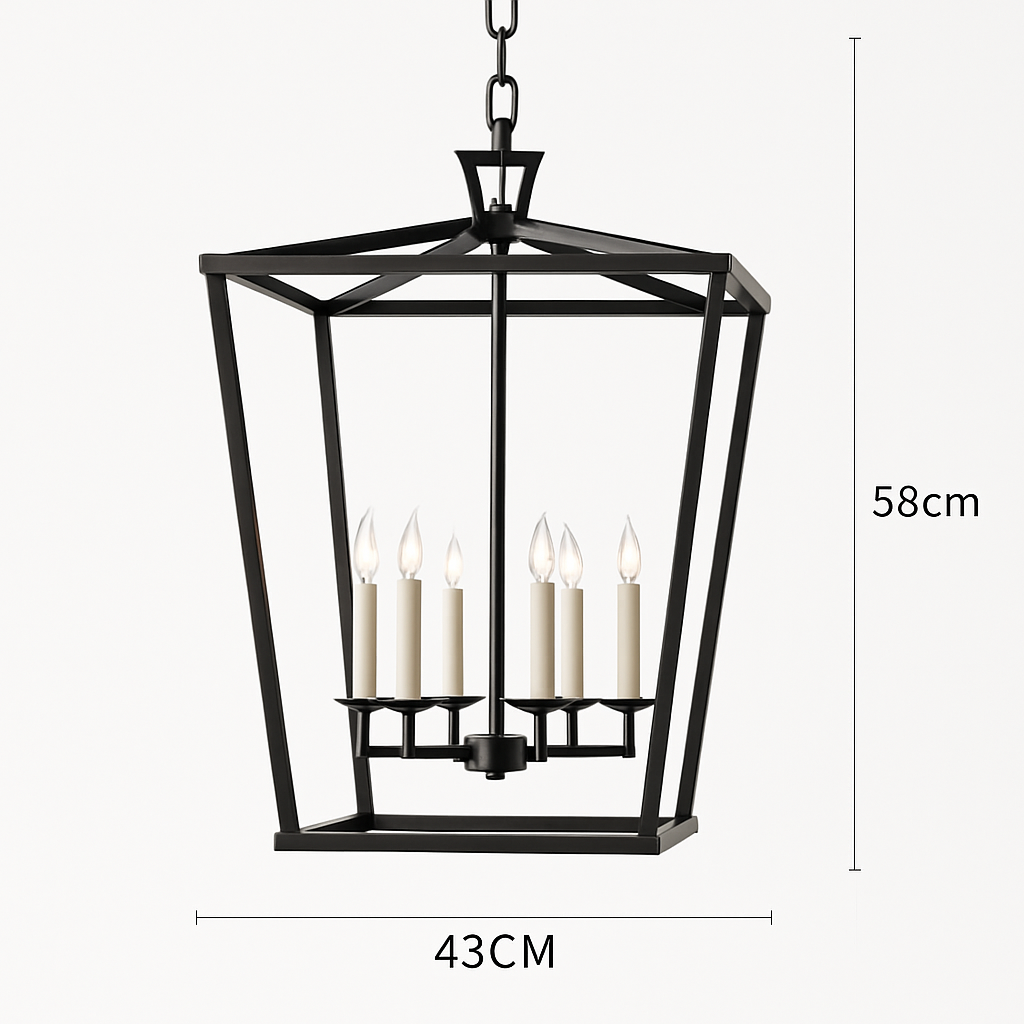 Vintage loft iron birdcage pendant light modern - vue 12 sur 16