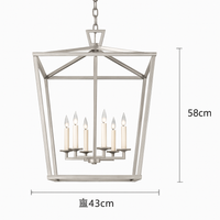 Vintage loft iron birdcage pendant light modern