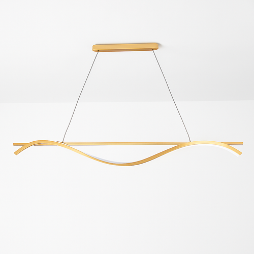 Minimalist aluminium and iron LED pendant light chandelier - vue 5 sur 10