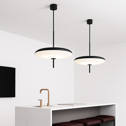 Modern pendant light with flying saucer design - vue 6 sur 10