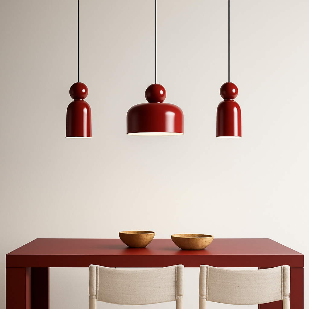 Modern pendant light with long cable for interior decor - vue 3 sur 15