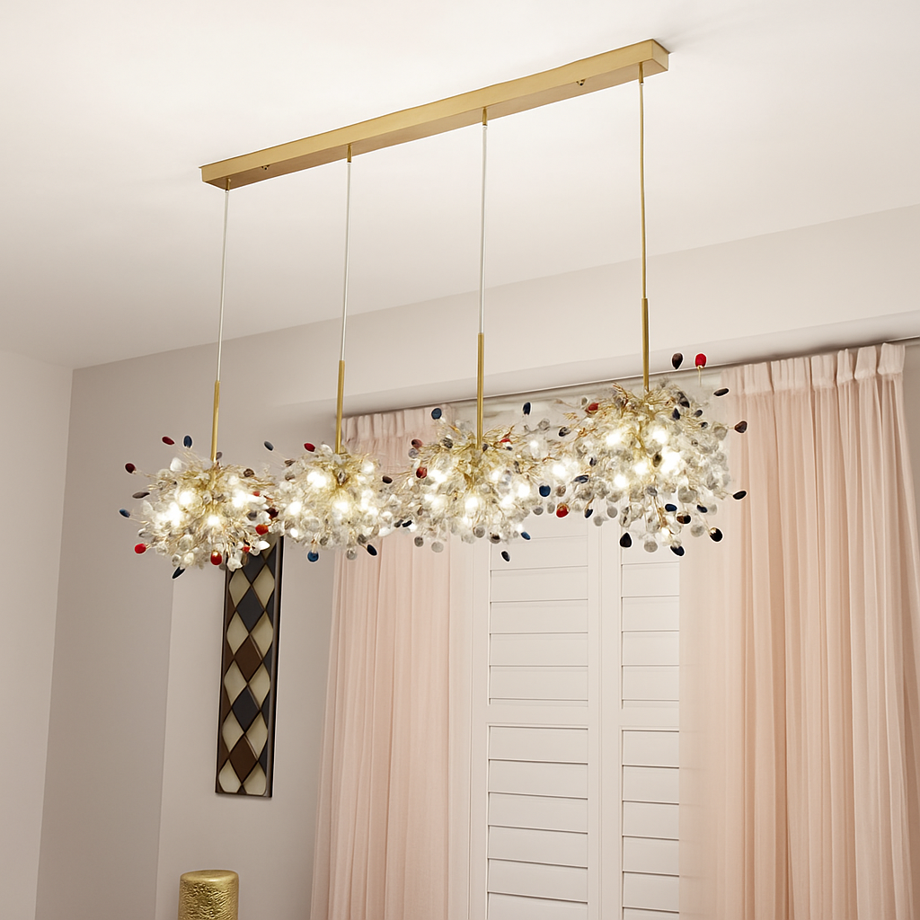 Modern stainless steel pendant light for hotel loft - vue 5 sur 14