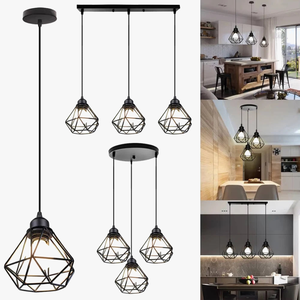 Modern pendant with LED heads for contemporary interiors