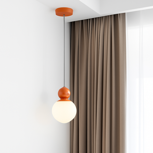 Modern glass pendant light for counter, café, bar lighting - vue 5 sur 11