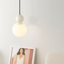 Modern glass pendant light for counter, café, bar lighting