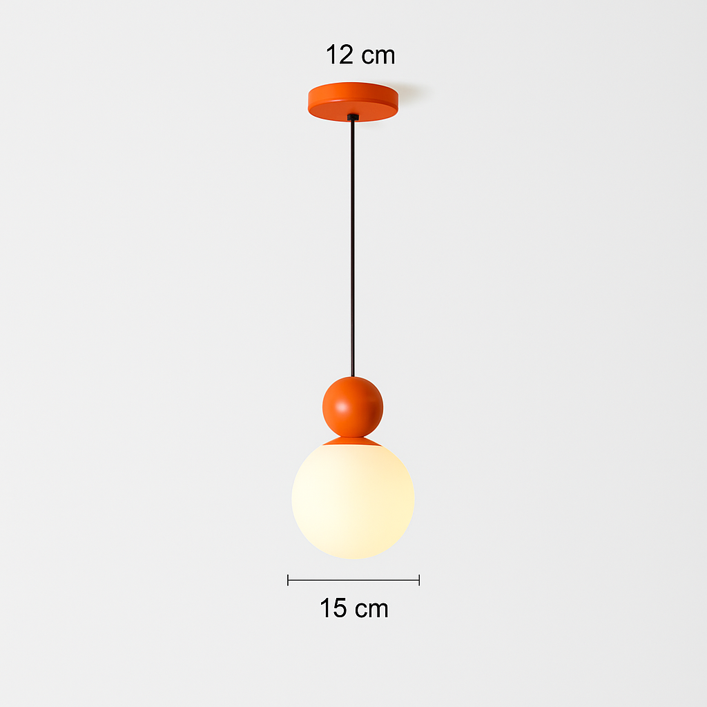 Modern glass pendant light for counter, café, bar lighting - vue 8 sur 11