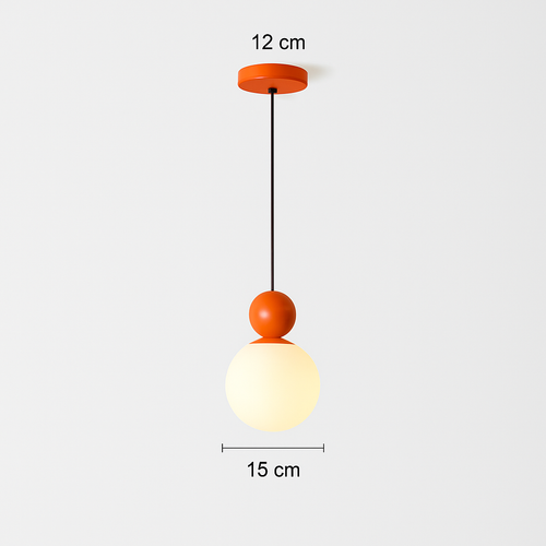 Modern glass pendant light for counter, café, bar lighting - vue 9 sur 11