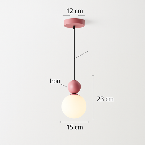 Modern glass pendant light for counter, café, bar lighting - vue 10 sur 11