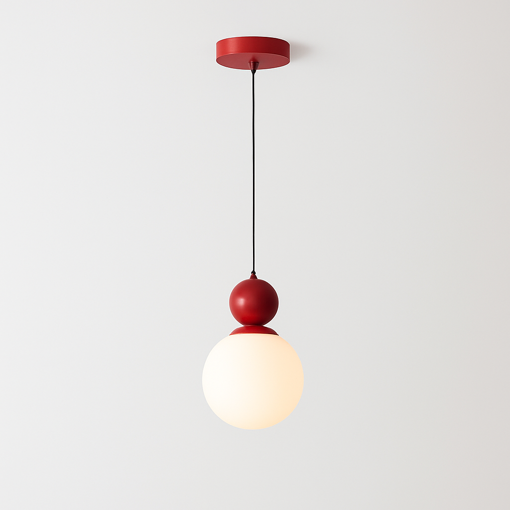 Modern glass pendant light for counter, café, bar lighting
