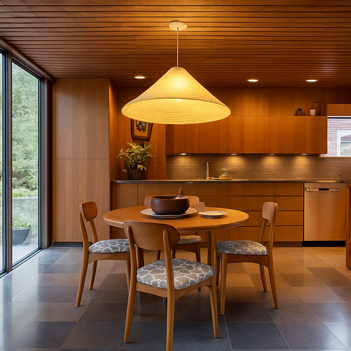 Noguchi rice paper pendant lamp modern style - vue 3 sur 8