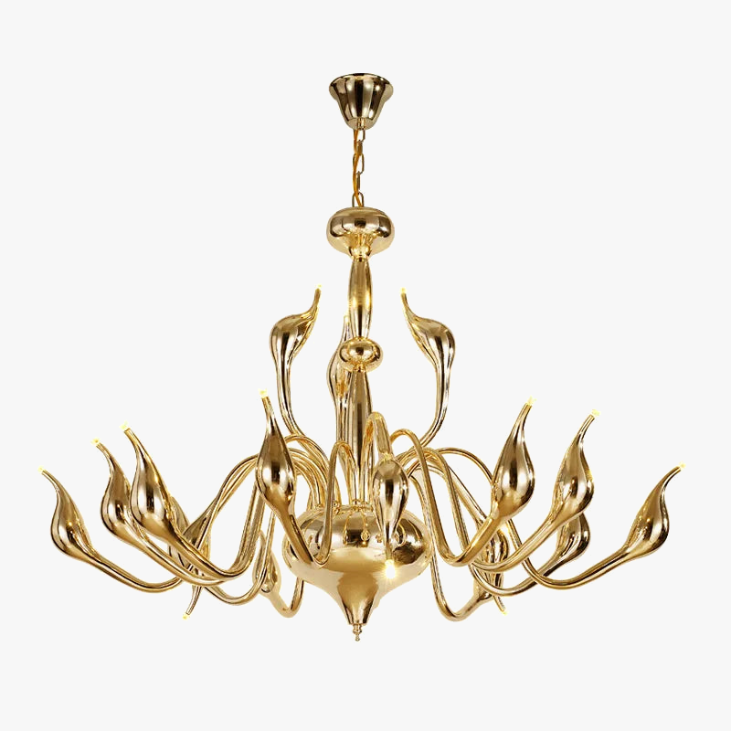 Nordic Swan modern art deco iron pendant light
