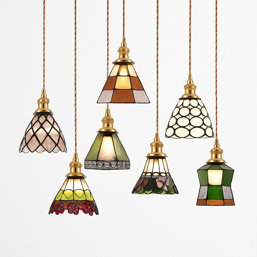 Nordic glass LED pendant light - vue 2 sur 27