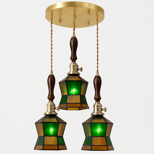 Nordic glass LED pendant light - vue 27 sur 27