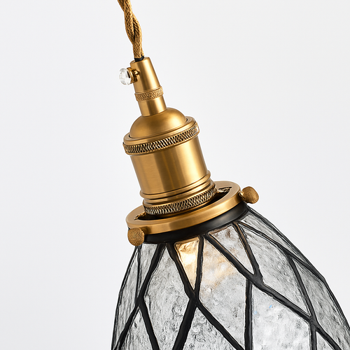 Nordic glass LED pendant light - vue 6 sur 27