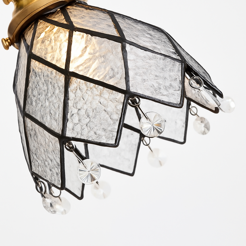 Nordic glass LED pendant light - vue 6 sur 27