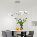 Modern LED pendant light chandelier for dining room, living room or bedroom, 92cm gold, chrome or black, remote/app control