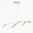 Modern LED pendant light chandelier for dining room, living room or bedroom, 92cm gold, chrome or black, remote/app control