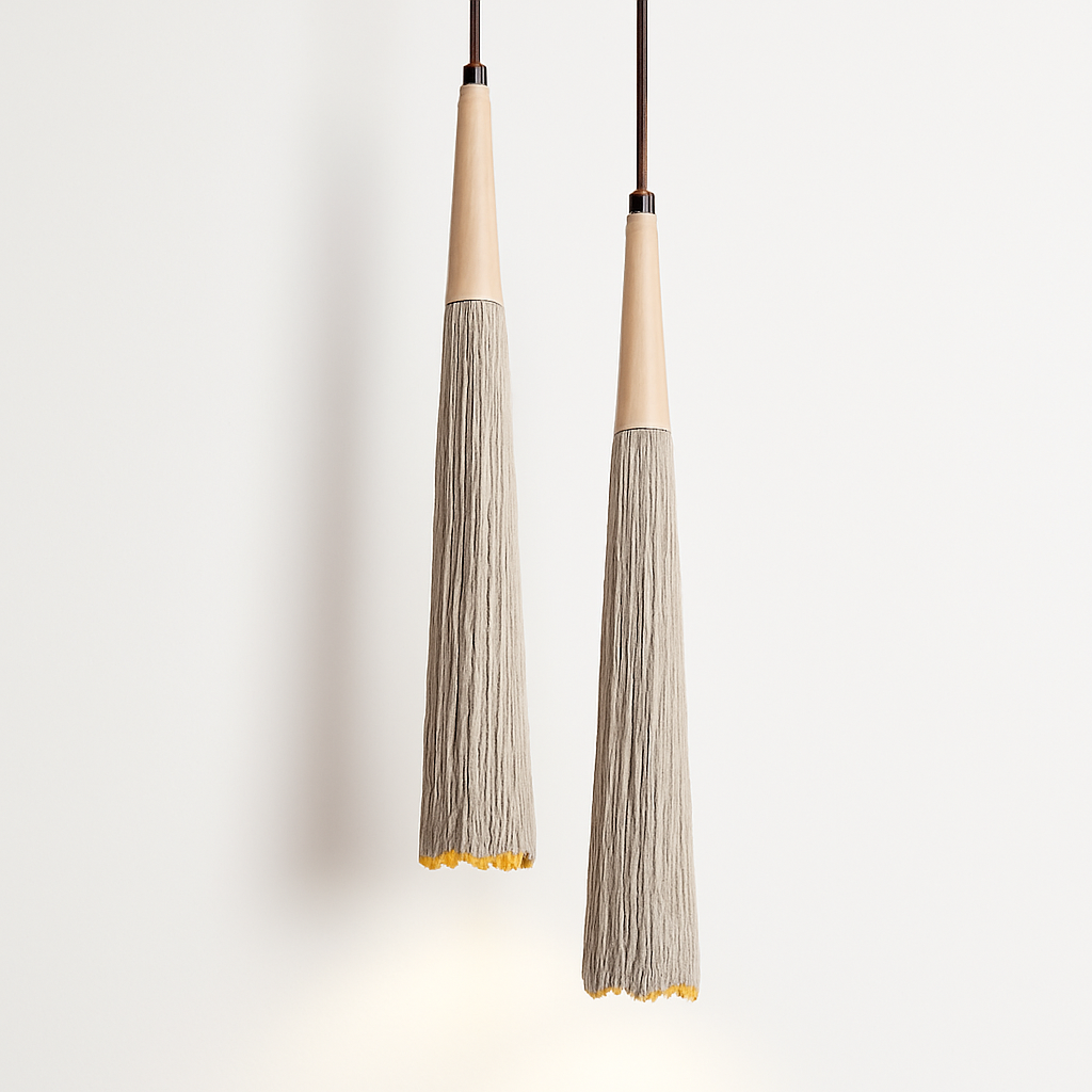 Wabi-sabi cement pendant light for bedroom, cream, bar, living room, TV background, home decor chandelier