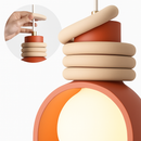 Wabi-sabi glass pendant light for bar and kitchen