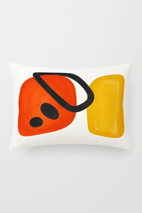 Geometric lumbar support pillowcase for the living room