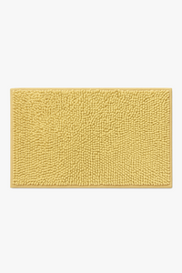 Non-slip striped chenille bath mat set of three