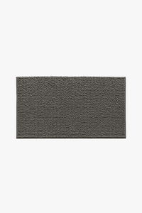 Triple striped chenille shaggy non-slip bath mat set