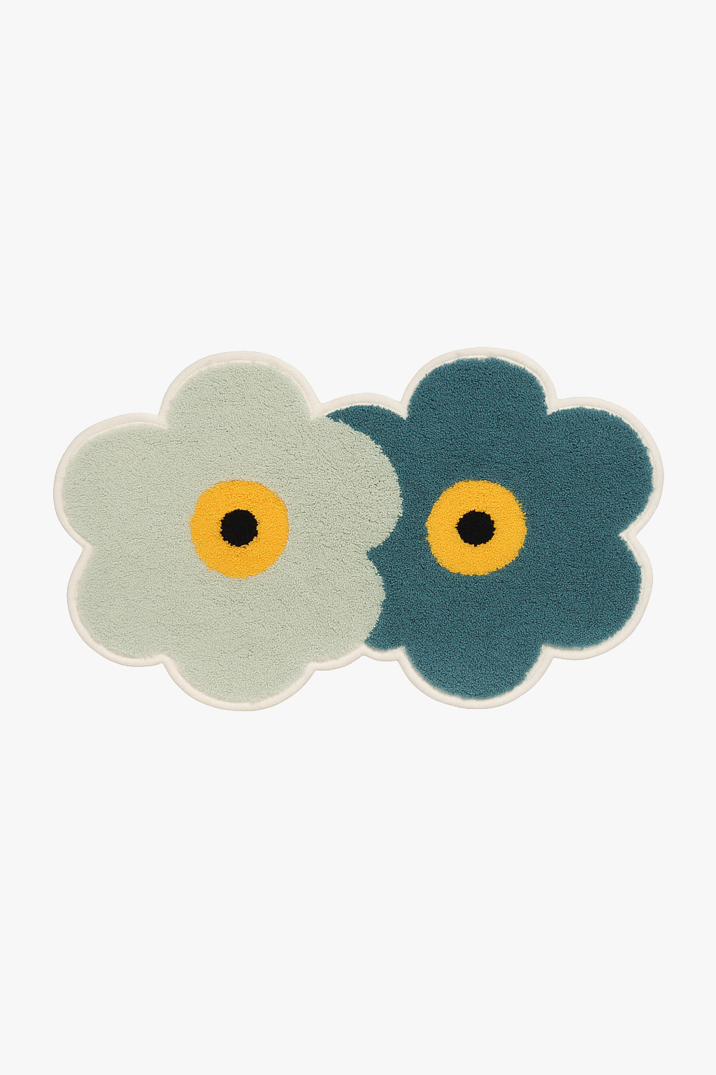 Soft floral anti-slip bath mat for interior decor