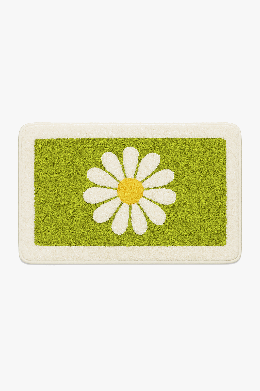 Daisy flower non-slip microfiber bath mat