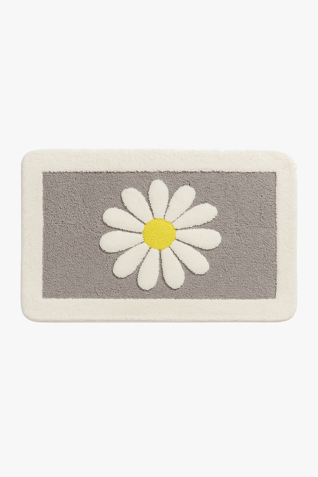 Daisy flower microfibre non-slip washable bath mat