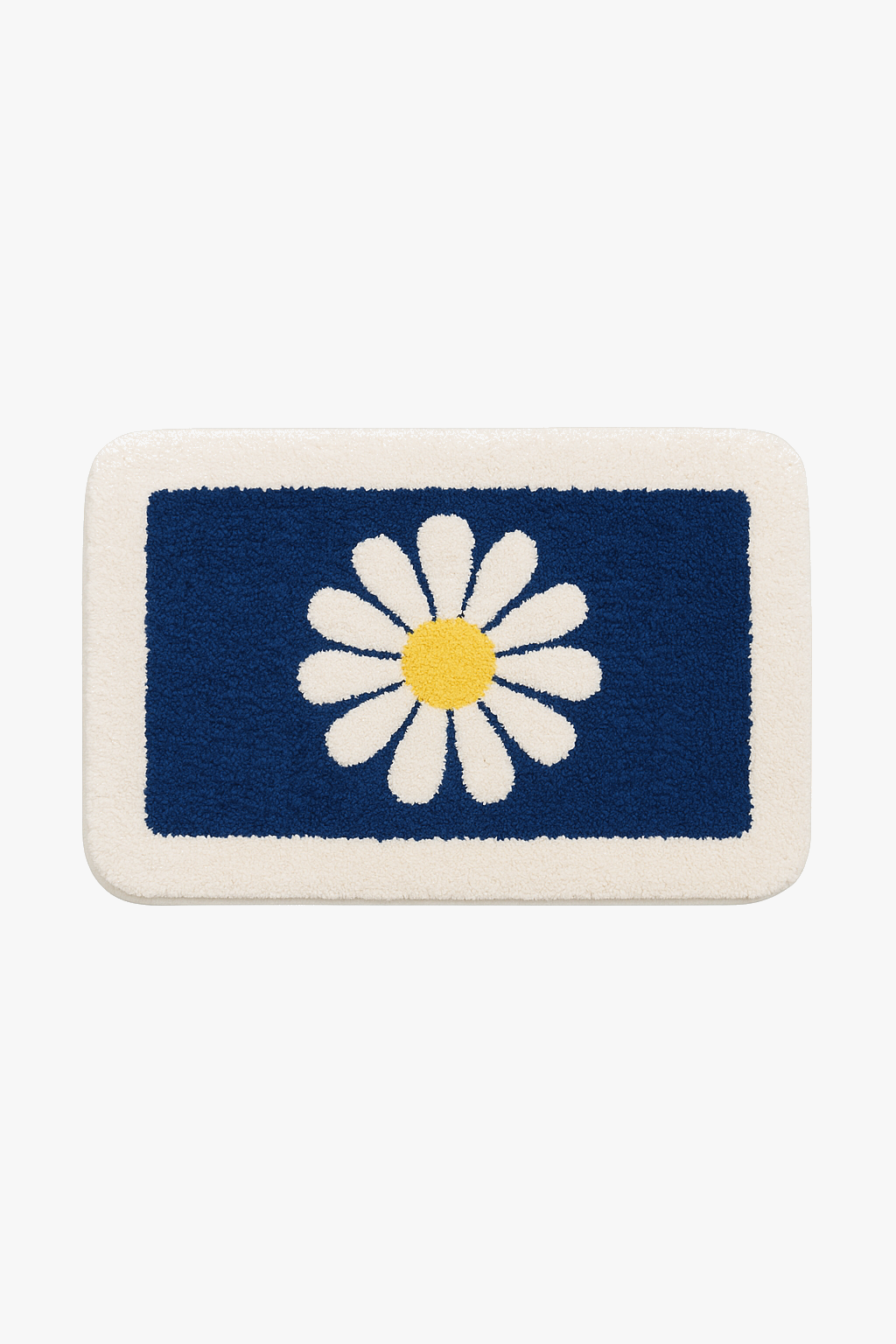 Cute daisy bath mat non-slip microfibre