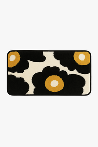 Modern floral non-slip microfibre bath mat