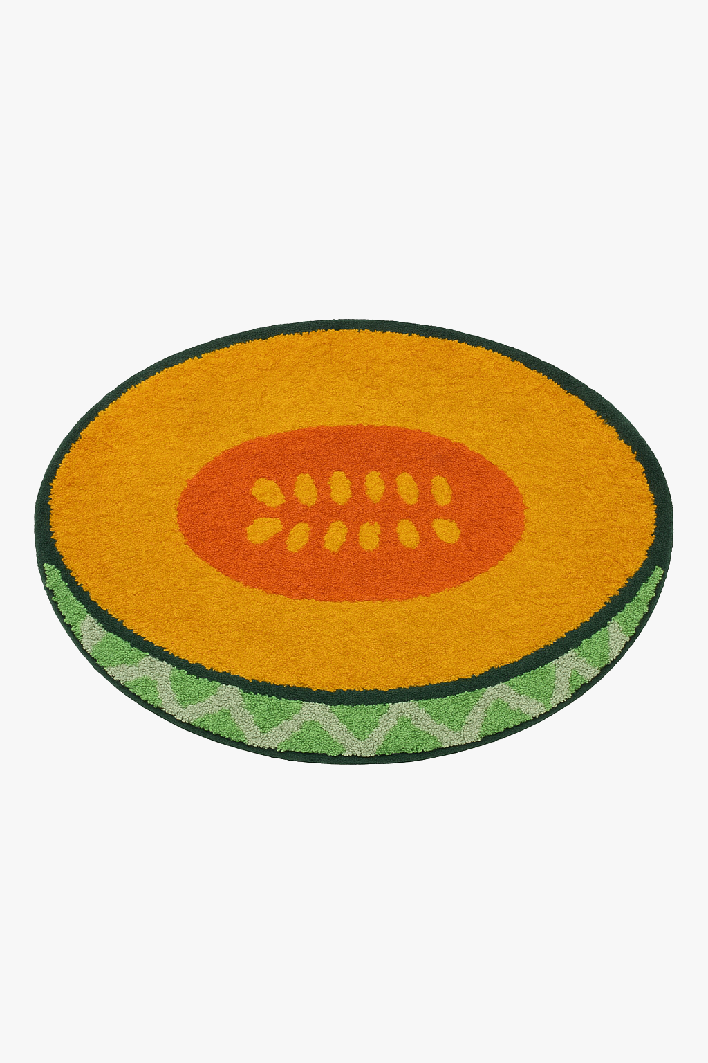 Soft non-slip half round fruit bath mat
