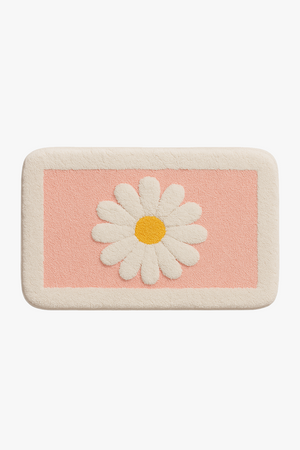 Cartoon daisy non-slip microfibre bath mat